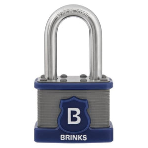 Brinks 44MM XT Series Commercial Laminated Steel Padlock with 1-1/2" Shackle