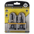 Brinks 2-Pack 44MM 2" Shackle Commercial Laminated Steel Keyed And Warded Padlock