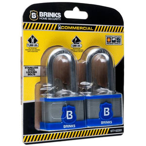 Brinks 2-Pack 50MM 2" Shackle Commercial Laminated Steel Padlock