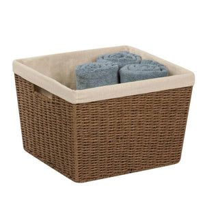 Honey Can Do Large Brown Lined Basket