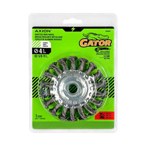 Gator 4" x 5/8-11" Coarse Knotted Wire Wheel