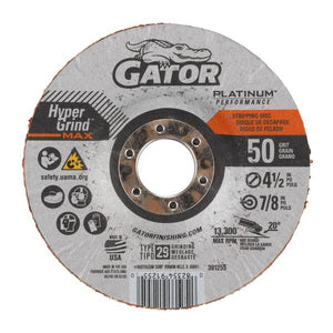 Gator HyperGrind Max 5" Ceramic 4.5" Fiber Disc 50-grit