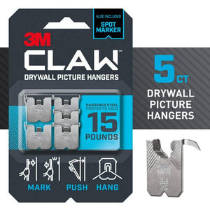 Claw 5-Pack 15lb Drywall Picture Hanger