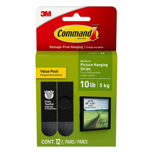 Command 12-Count 10 lb Black Picture Hanging Strips Value Pack