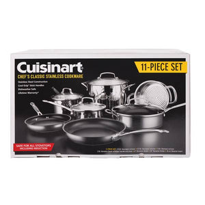 Cuisinart 11-Piece Chefs Classic Stainless Cookware Set