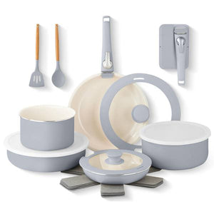 Gotham Steel 18-Piece Detachable Handle Cookware Set