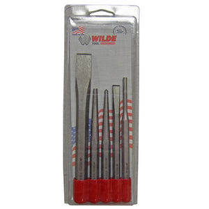 Wilde Tool Co 5-Piece Punch and Chisel Set