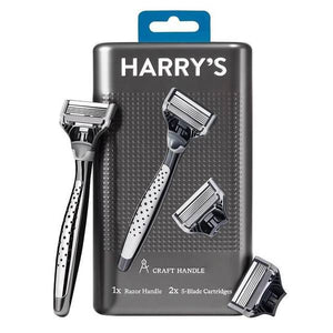 Harry's Craft Edition Razor Chrome Handle with 2 Blade Cartridges