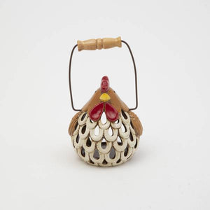 Gerson 6.5" Stoneware Chicken Luminary