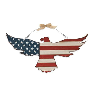 Gerson 24" Wood Americana Eagle Wall Hanging