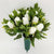 Transpac Imports Inc. Rose and Leaves Bouquet In Cone Vase