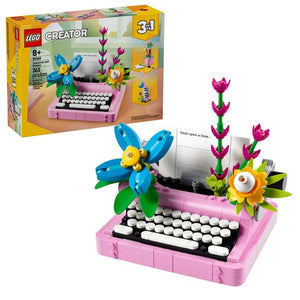 LEGO Typewriter with Flowers