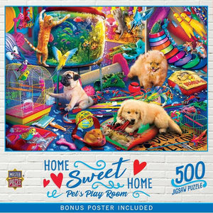 Masterpiece Puzzle 500-Piece Home Sweet Home Pet's Play Room Puzzle