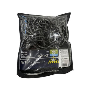 King Chain 5/16" X 14' Grade 30 Self-Colored Log Chain with Slip and Grab Hooks
