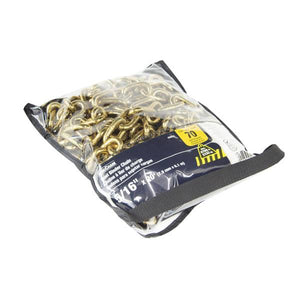 King Chain 5/16" x 20' Grade 70 Gold Chromate Transport Chain