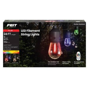 FEIT Electric 24-foot Color Changing Filament LED String Light Set
