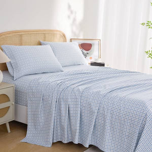 Sleep Method Microfiber 4 Piece Printed, Full Sized Sheet Set