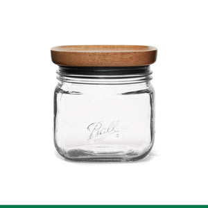 Ball 4-Cup Stack & Store Jar with Wooden Lid
