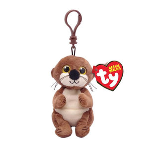 Ty Bellies Mitch Brown Otter Plushie Clip