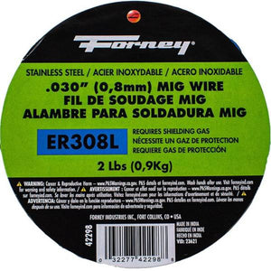 Forney ER308L MIG Welding Wire Stainless Steel .030 inch x 2 Pounds