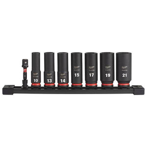 Milwaukee 8PC SHOCKWAVE Impact Duty 3/8" Drive Metric Deep 6 Point Socket Set