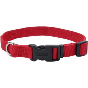 Coastal Pet New Earth Soy Adjustable Dog Collar Cranberry - 12-18"L x 3/4"W