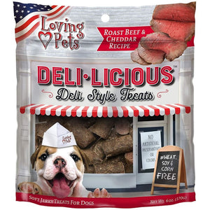 Loving Pets Deli-Licious Deli Style Treats Roast Beef and Cheddar Recipe - 6 oz