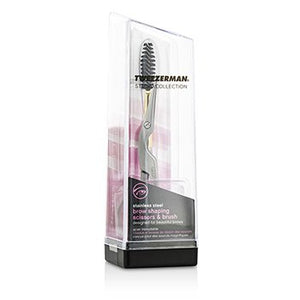 Stainless Steel Brow Shaping Scissors &amp; Brush (Studio Collection)