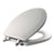 Mayfair Edgewater Round Enameled Wood Toilet Seat White with Chrome Hinges