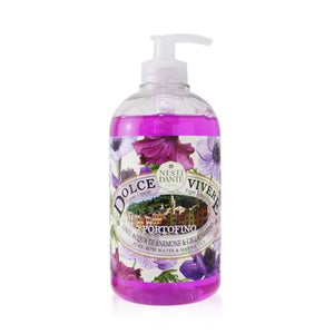 Dolce Vivere Vegan Liquid Soap - Portofino -Flax, Rose Water &amp; Marine Lily