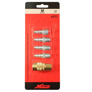 Milton 5 Piece M - Style Coupler Kit
