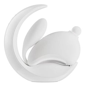 Rabbit Moon Sip G-spot Vibrator with Night Light Holder - # White
