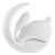 Rabbit Moon Sip G-spot Vibrator with Night Light Holder - # White