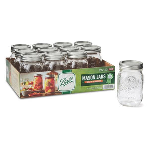 Ball 12-Pack Regular Mouth Pint Mason Jars