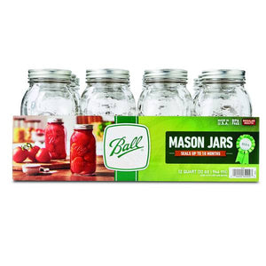 Ball 12-Pack Regular Mouth Quart 32 oz Mason Jars