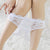 Seductive sheer women's opening panties - # White Large