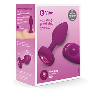 Vibrating Jewel Anal Plug S/M - # Fuchsia