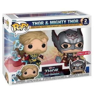 POP! Marvel: Thor 4: Love and Thunder - Thor &amp; Mighty Thor Toy Figures