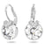 Bella V drop earrings5416155 - Round cut, White, Rhodium plated