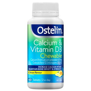 [Authorized Sales Agent] Ostelin Calcium &amp; Vitamin D Chewable - 60 Tablets