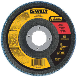 DEWALT 4-1/2"x7/8" HP 60 Grit Zirconia Flap Disc