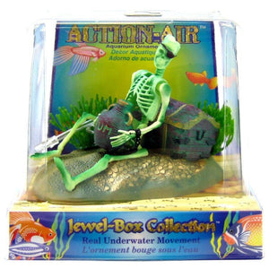 Penn Plax Action Air Jewel Box with Skeleton - 3"L x 4.5"W x 3.25"H