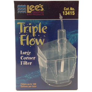 Lees Triple Flow Corner Filter - Large - 4"L x 4"W x 6"H (100 GPH)