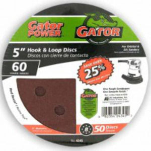 Gator 5" Red Resin 8 Hole Hook and Loop Disc 50 Pack