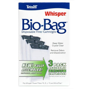 Tetra Bio-Bag Disposable Filter Cartridges - Medium - For Whisper 10, 10i, E, J & Micro Power Filters (3 Pack)