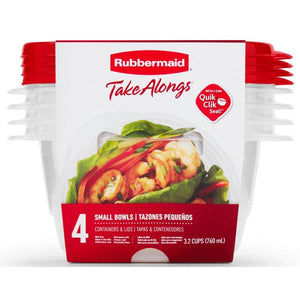 Rubbermaid 4-Pack TakeAlongs Round Kitchen Containers