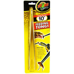 Zoo Med Feeding Tongs - Stainless Steel - 10" Long Feeding Tongs