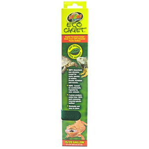 Zoo Med Eco Carpet Reptile Carpet - Green - 15-20 Gallon (12" x 24")