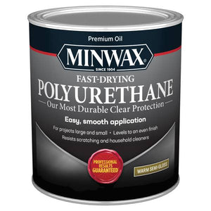 Minwax 1 Quart Clear Gloss Fast-Drying Polyurethane Wood Finish