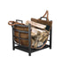 Open Hearth Collection Mission Log Bin with Leather Tote
